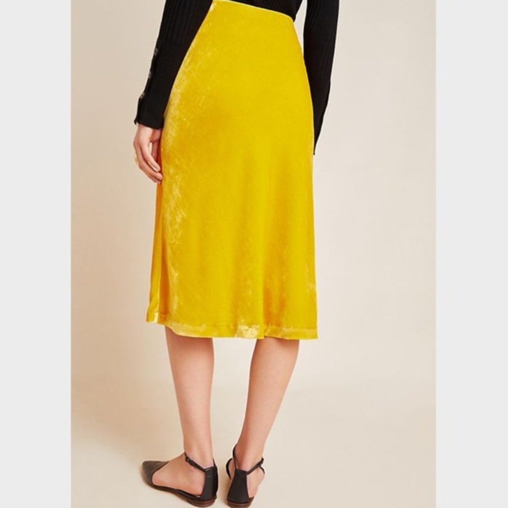 NWT Anthropologie Kelly Velvet Midi Skirt - Picture 5 of 6